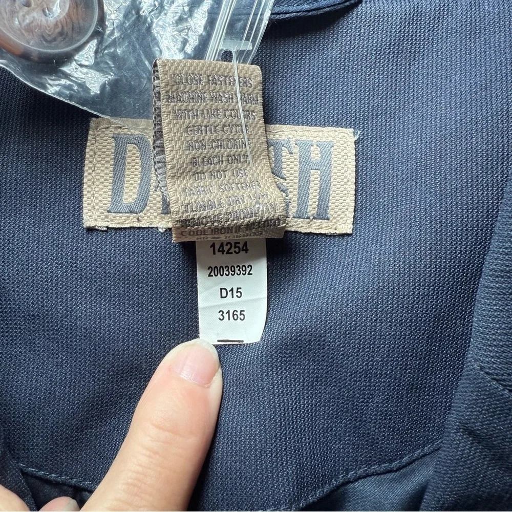 Duluth Trading Co Canvas Blazer Utility Chore Coat Classic Spandex Blue Mens XL
